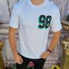 Tricou de bărbați, Slim Fit, Alb cu imprimeu - TR1028