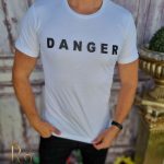 Tricou de bărbați, Slim Fit, Alb cu imprimeu - TR1034