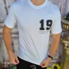 Tricou de bărbați, Slim Fit, Alb cu imprimeu - TR1041