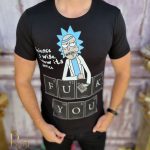 Tricou de bărbați, Slim Fit, Negru cu imprimeu - TR1043