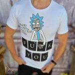 Tricou de bărbați, Slim Fit, Alb cu imprimeu - TR1046
