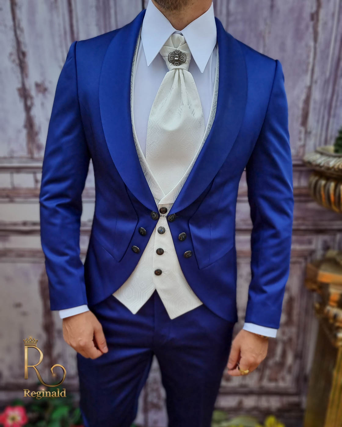 Costum ceremonie , Sacou-Vesta-Pantalon-Cravata - C3684