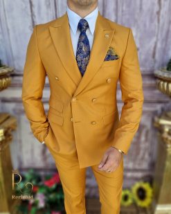 costum slim fit de barbati sacou vesta pantalon-44