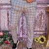 Pantaloni eleganți de bărbați, Gri in carouri , Slim Fit si Conici - PN692