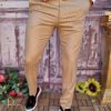 Pantaloni eleganți de bărbați, Cappucino, Slim Fit - PN693