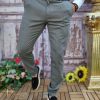 Pantaloni eleganți de bărbați, Gri, Slim Fit si Conici - PN663