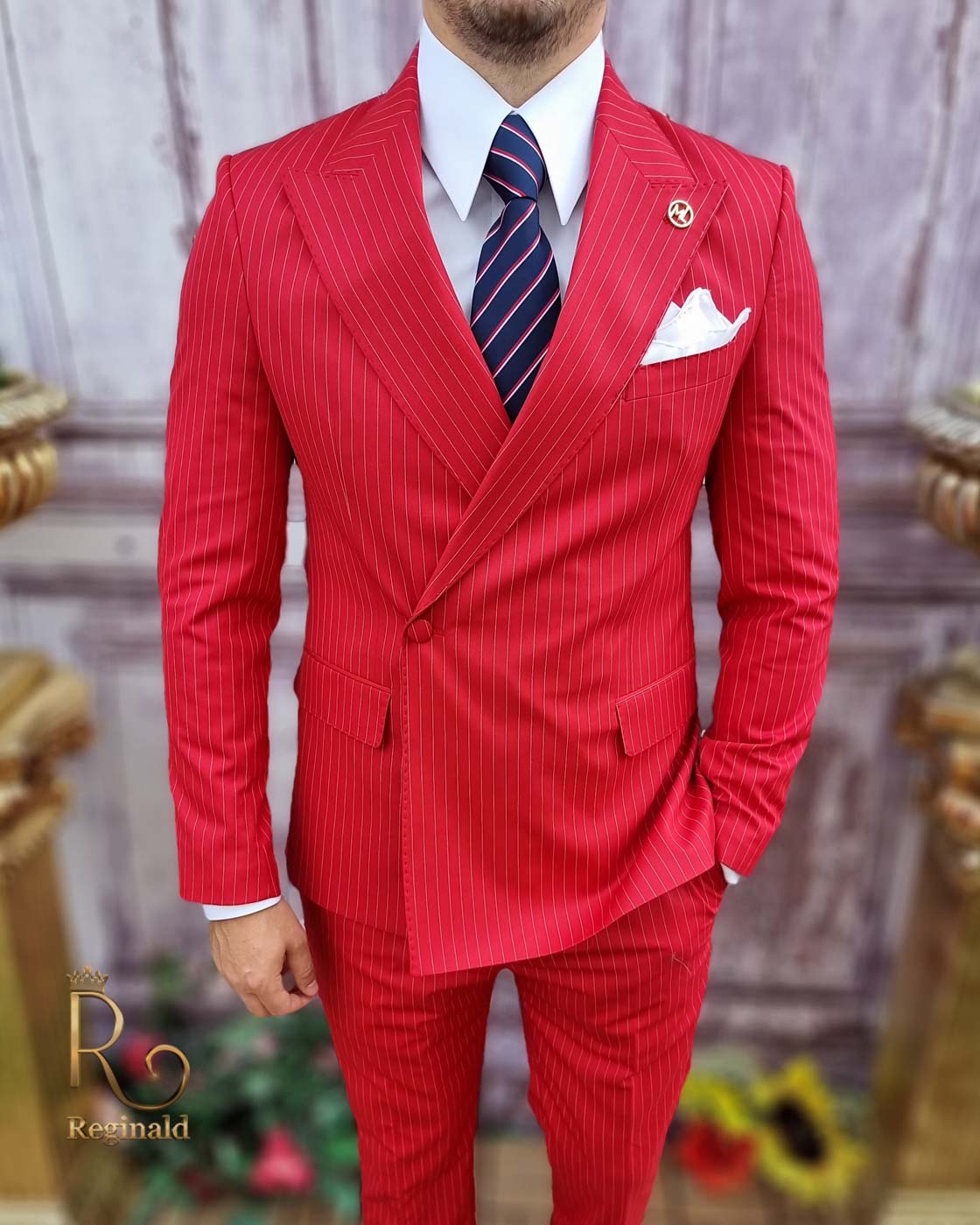 Elegant jakkesæt til mænd, jakke og bukser - C3744