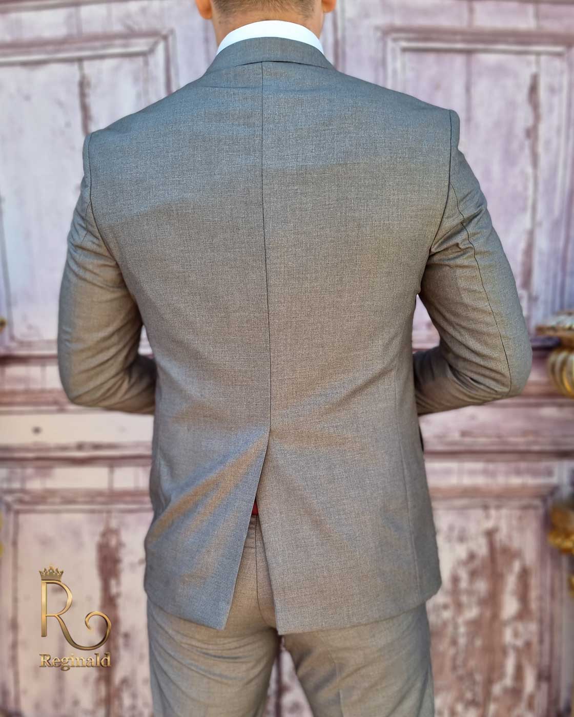 Costum elegant de bărbați, Slim Fit, Sacou, Vesta si Pantalon - C3717 - imagine 5