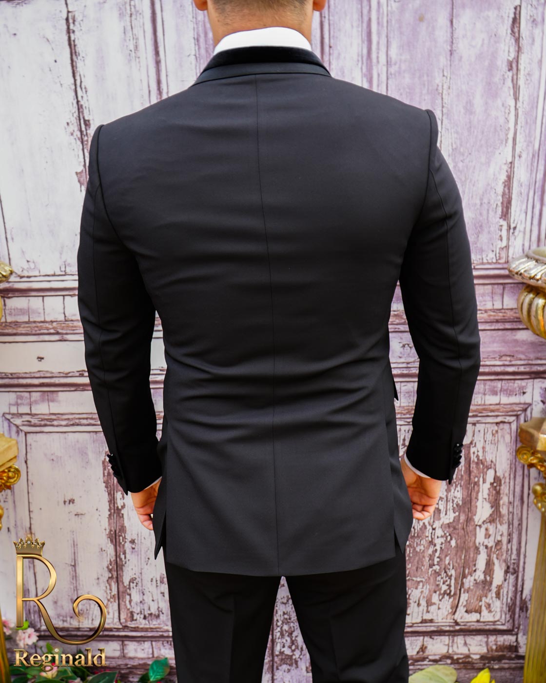 Costum de ceremonie cu vesta din catifea - C3805 - imagine 4