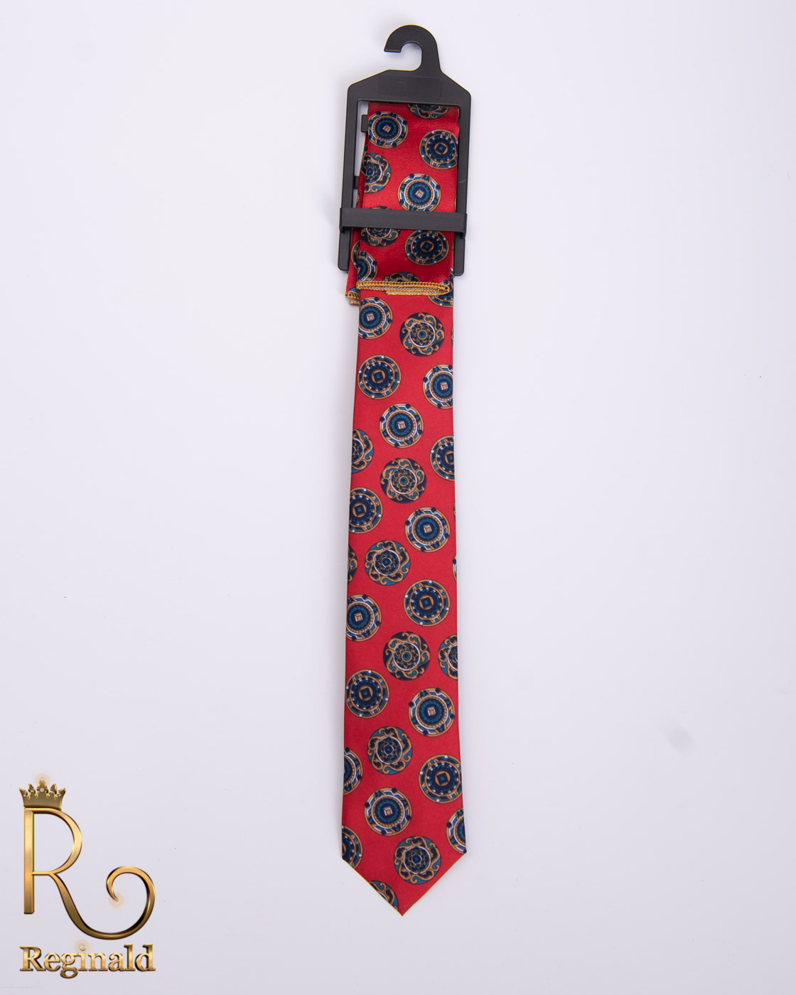 Cravata de bărbați cu batista, Rosie, cu model - CV727