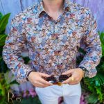 Cămașă Reginald de bărbați, Slim Fit, cu imprimeuri - CM503