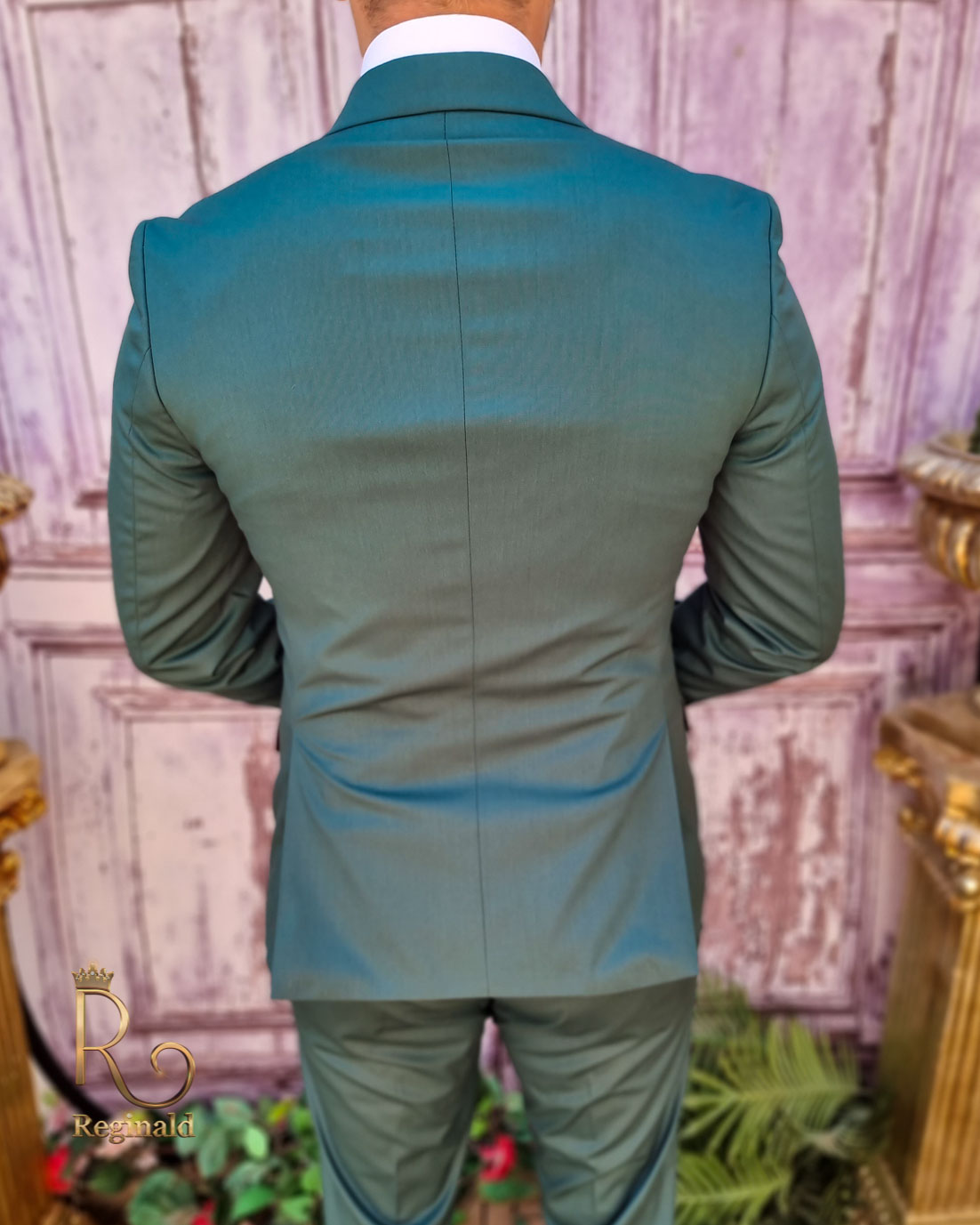 Sacou de bărbați, Reginald Slim-Fit, verde imperial - SC750 - imagine 2