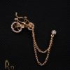 Lanț metalic pentru sacou, Auriu, Bicicleta - LT218