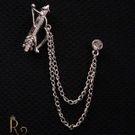 Cadena metálica para chaqueta, plateada, El arco de Cupido - LT225