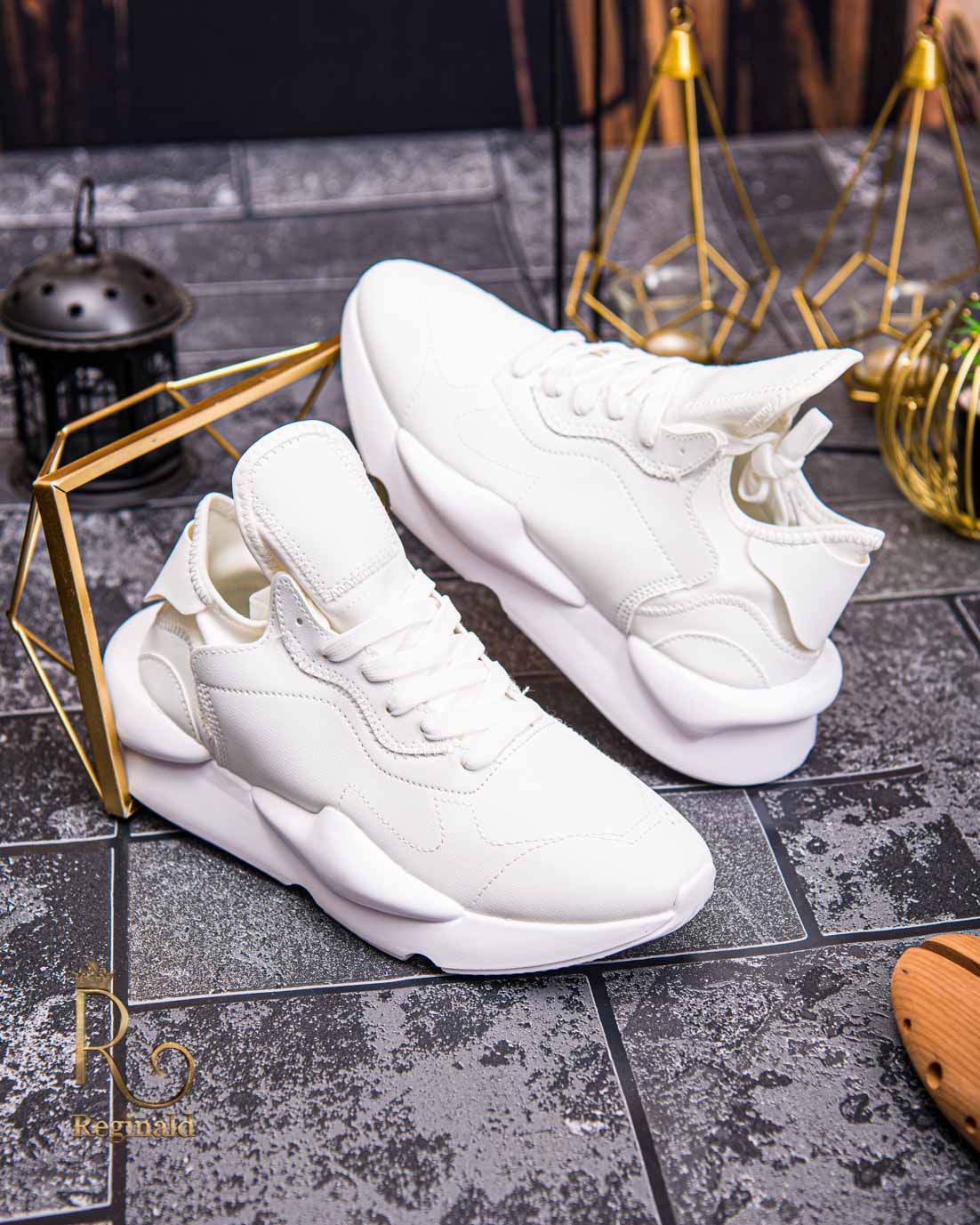 Gør det godt Ubrugelig voks Hvide sneakers med høj sål til mænd - AD416