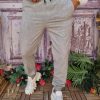 Pantaloni casual Slim-Fit, Gri, cu șnur  - PNT211