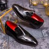 Pantofi Loafers de bărbați din piele naturala, Negru lăcuit - P1542