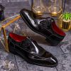 Pantofi eleganți de bărbați din piele naturala, Negru - P1573