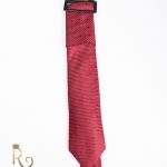 Men’s tie, burgundy with a pattern - CV781