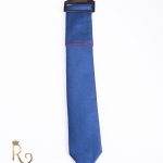 Cravate pour homme, bleu marine à motifs - CV774