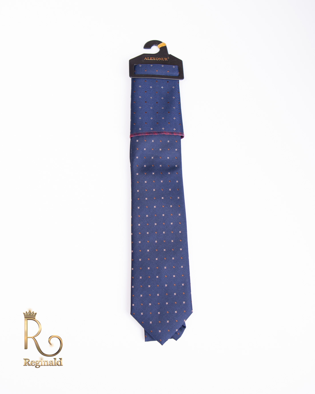 Cravata de bărbați, Bleumarin cu model - CV769