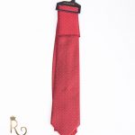 Corbata de hombre, burdeos con estampado - CV765