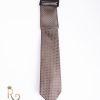 Cravata de bărbați, Gri cu model - CV763