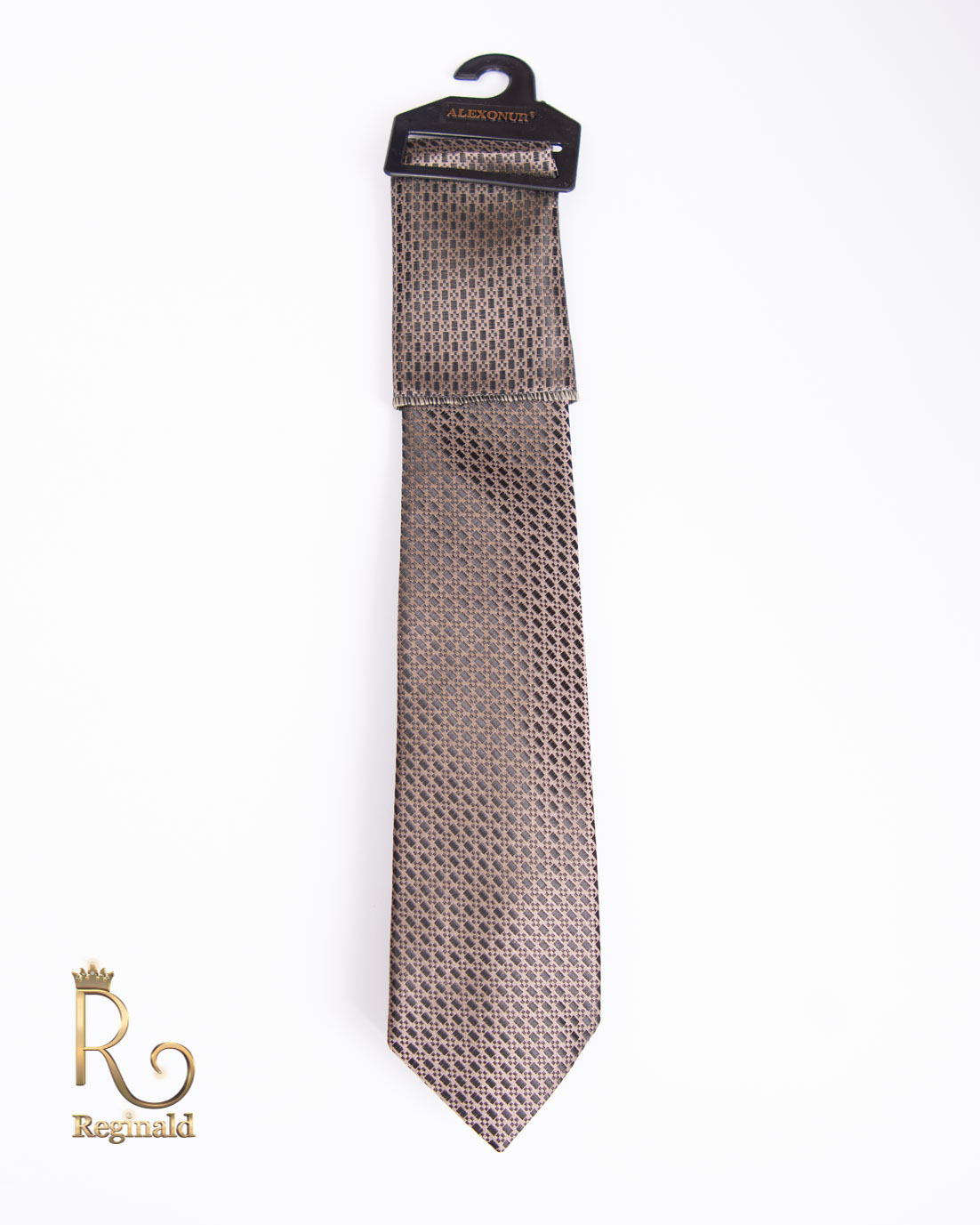 Cravata de bărbați, Gri cu model - CV763