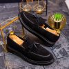Mocasini casual de bărbați, Talpa înaltă neagra – AD488