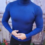 Helanca / Maleta de bărbați, Slim Fit, Albastra – BZ242