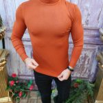Helanca / Maleta de bărbați, Slim Fit, Cărămizie – BZ278