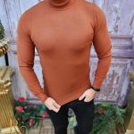 Helanca / Maleta de bărbați, Slim Fit, Maro – BZ275