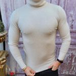 Helanca / Maleta de bărbați, Slim Fit, Crem – BZ273