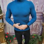 Helanca / Maleta de bărbați, Slim Fit, Albastra – BZ271