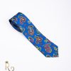 Cravata de bărbați, Albastra cu model - CV798