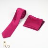 Cravata si batista de bărbați, Fucsia - CV809