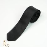 Cravate pour homme, noire - CV808