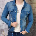 Men's denim jacket, Slim Fit, Light blue - GB175