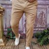 Pantaloni eleganți de bărbați, Bej, Slim Fit - PN729