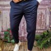 Pantaloni eleganți de bărbați, Bleumarin, Slim Fit - PN728