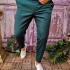 Pantaloni eleganți de bărbați, Verde Imperial, Croiala Slim Fit - PN727