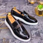 Mocasini casual, Negri lacuiti, Talpa usoara, alba – AD505