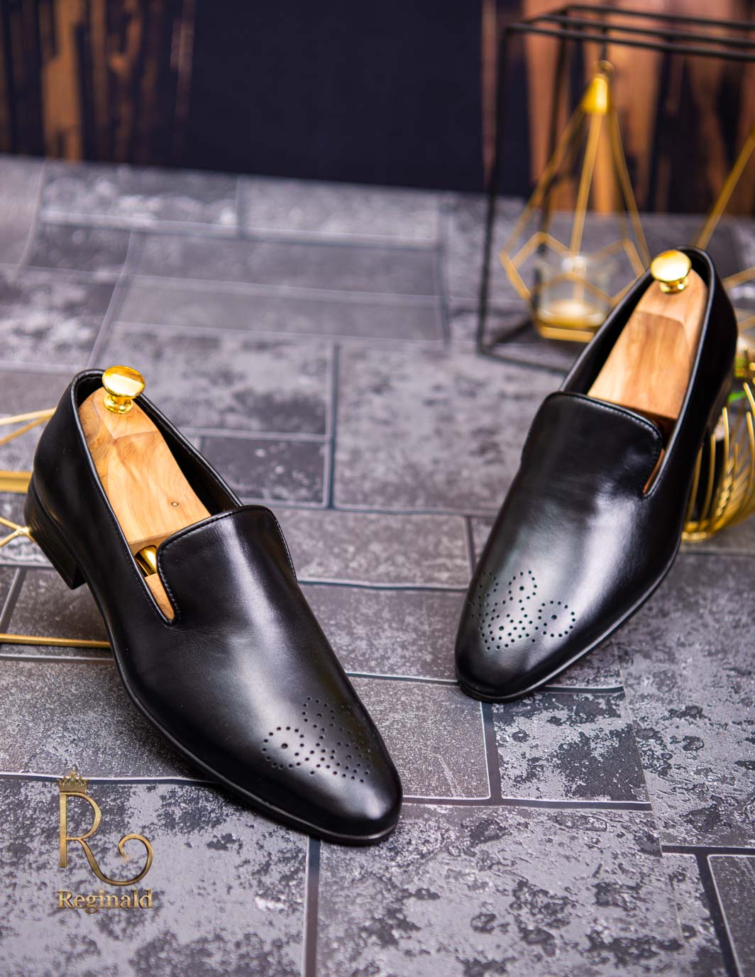 Pantofi Mocasini / Loafers, piele neagra -P1633