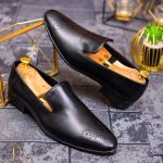 Pantofi Mocasini / Loafers, piele neagra -P1633