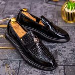 Mocasini casual de barbati, negri, Talpa inalta ultra-light – AD515