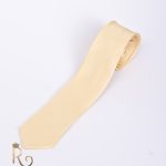 Cravata barbateasca, crem cu model - CV831