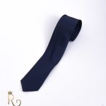 Cravata barbateasca, bleumarin cu model - CV836