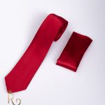Corbata de hombre y pañuelo rojo - CV846