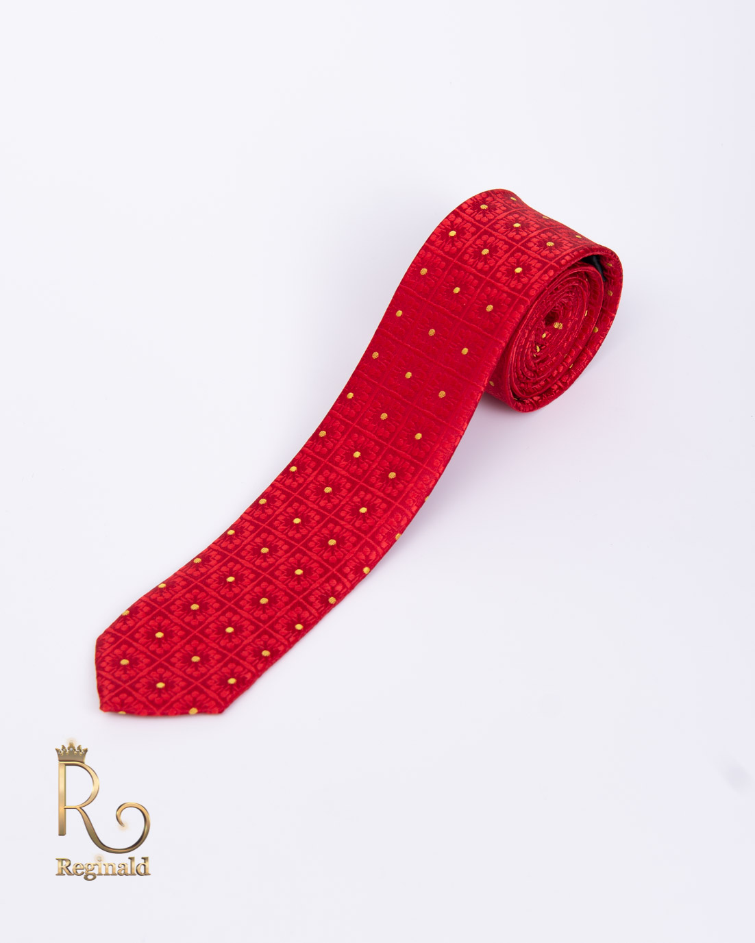 Cravata barbateasca, rosie cu punctulete - CV823