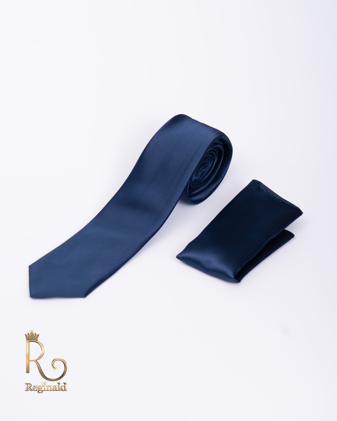 Cravata de barbati si batista bleumarin cu model - CV852